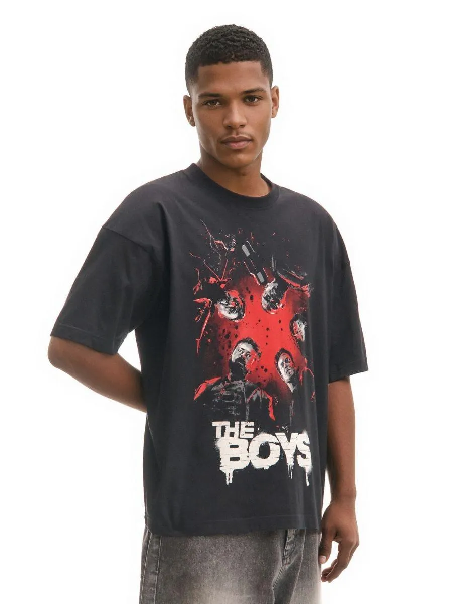 Černé tričko s potiskem The Boys