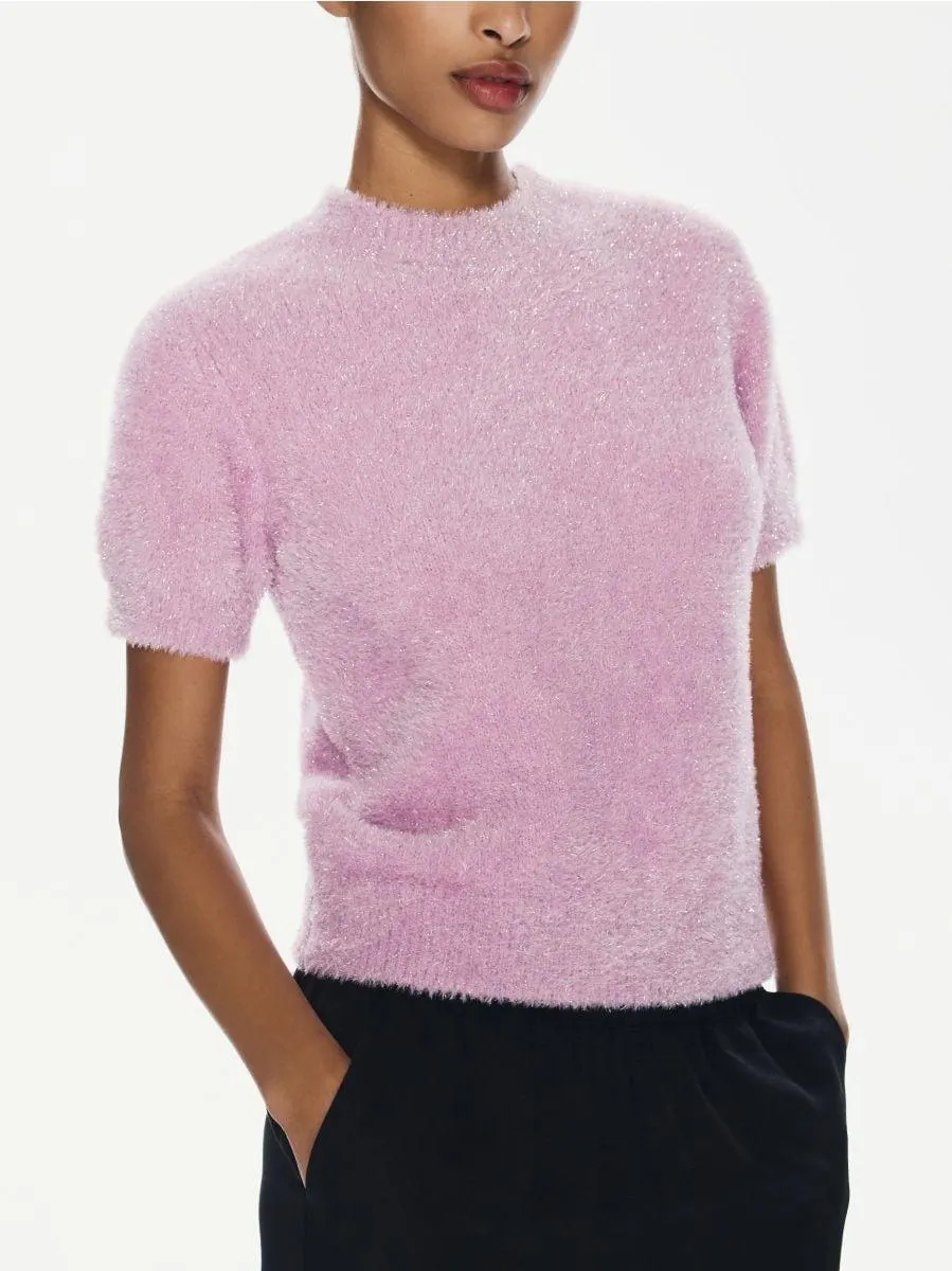 Svetr s příměsí metalické příze