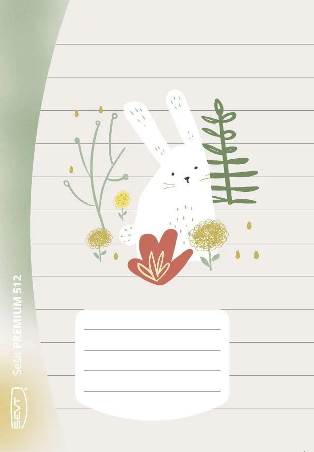 SEVT Sešit Premium 512, A5 10 l. linkovaný 16 mm