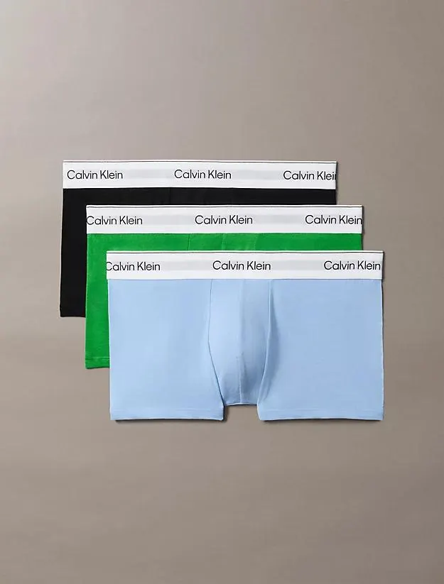 3 Pack Low Rise Trunks - Icon Cotton Stretch