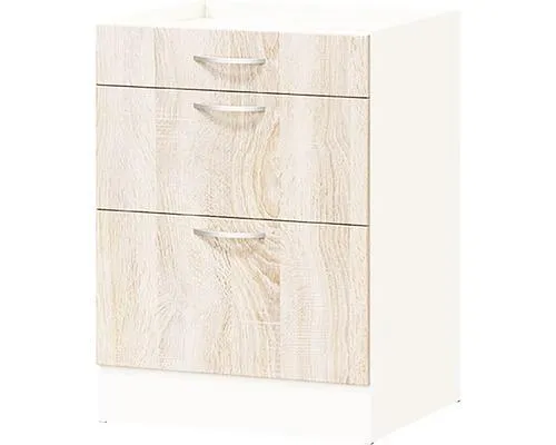 Kuchyňská skříňka spodní Sofie S 60 3Z vanilka/bardolino