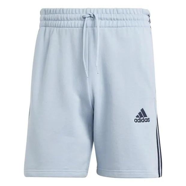 Essentials 3 Stripe Fleece Shorts Mens