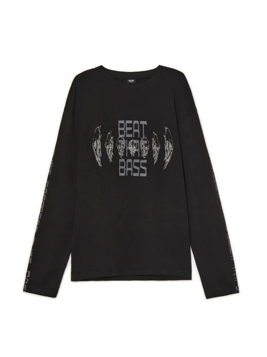 Tričko s potiskem a dlouhými rukávy