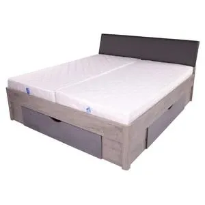 dekor dub/beton, 180x200 cm