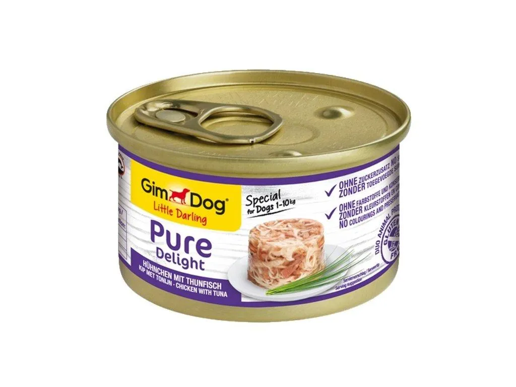 Konzerva GIMDOG PURE DELIGHT kuře s tuňákem 85g