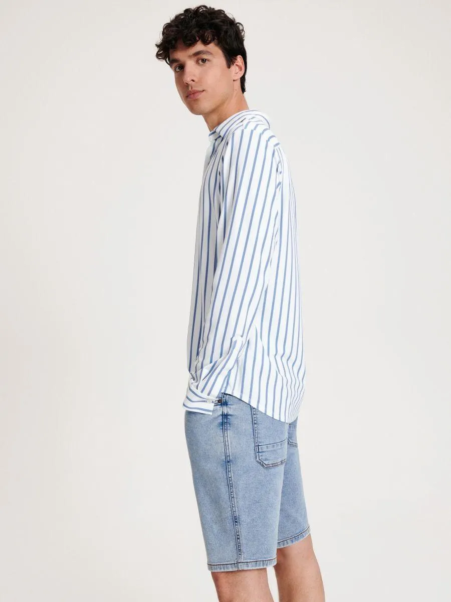 Džínové kraťasy slim