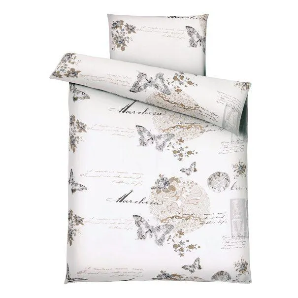 Povlečení MOTÝL béžová, 70x90 a 140x200 cm