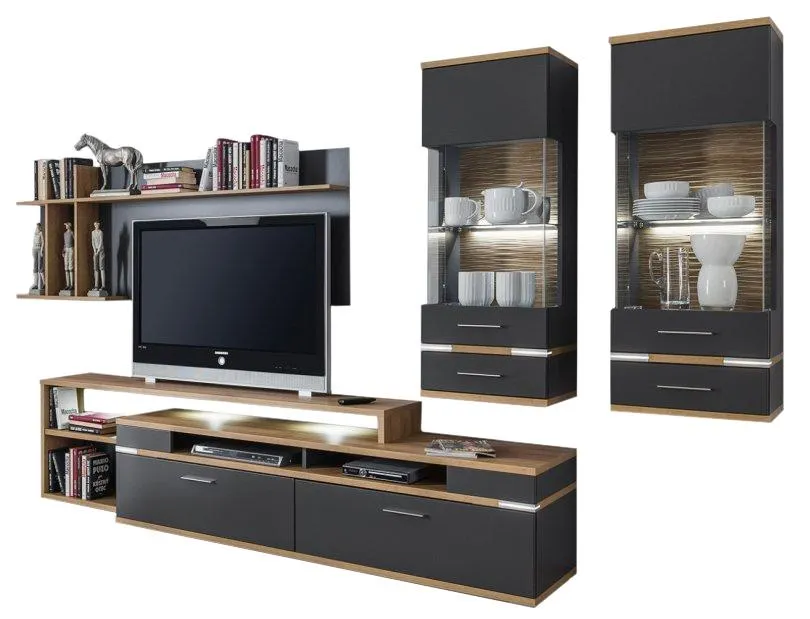 VERDEN obývací stěna kombi 27 grafit