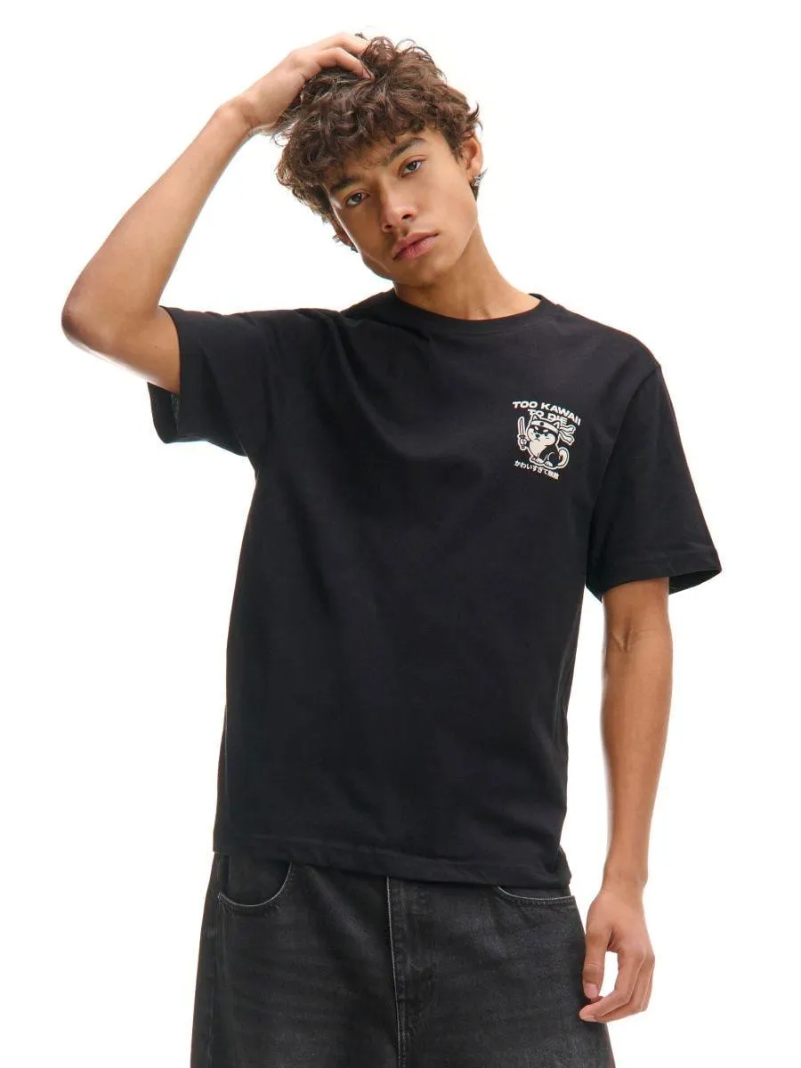 Černé tričko s potiskem