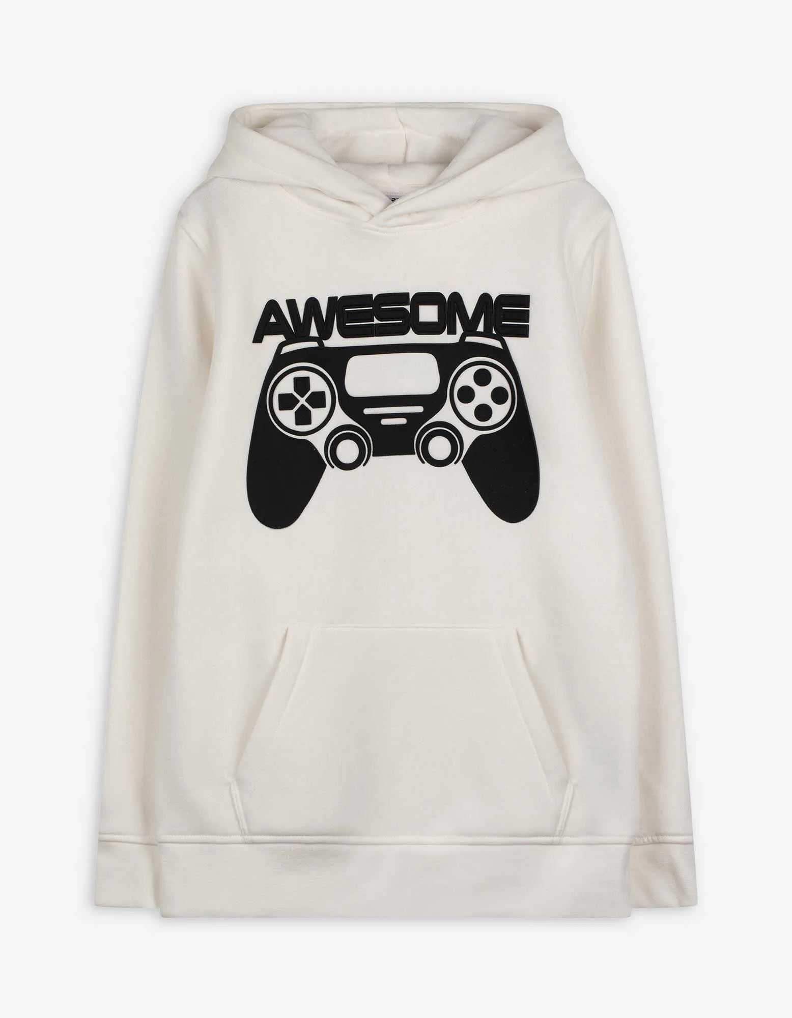 Mikina s kapucí - Kapuce - bílá