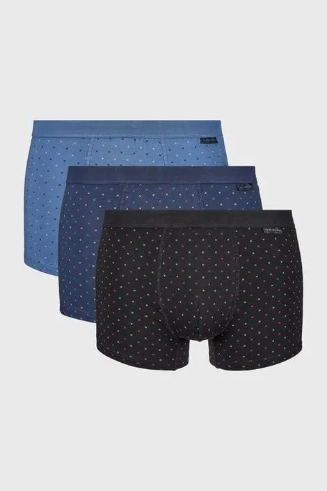 3PACK Boxerky Jeffrey - černomodrá