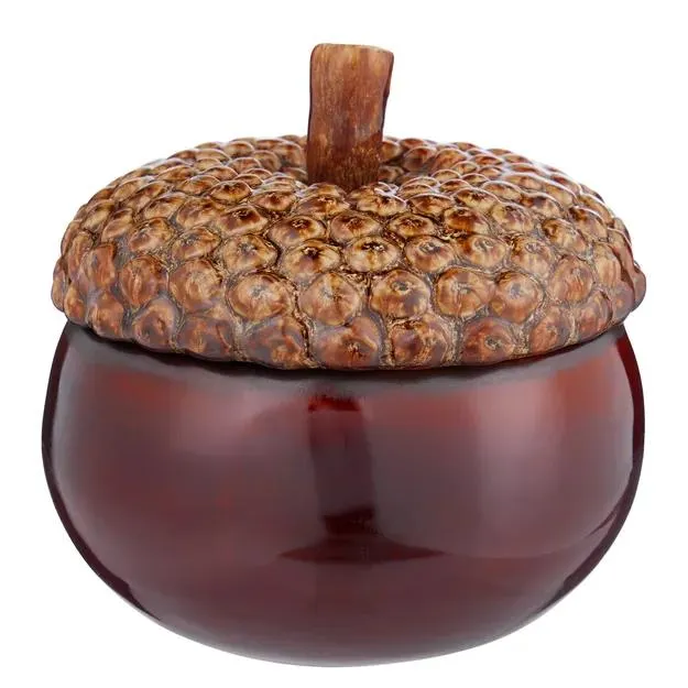 Keramická dóza 13 cm - hnědá