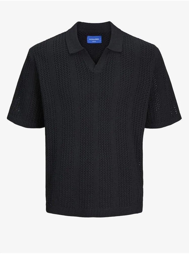 Černé pánské polo tričko Jack & Jones Taormina