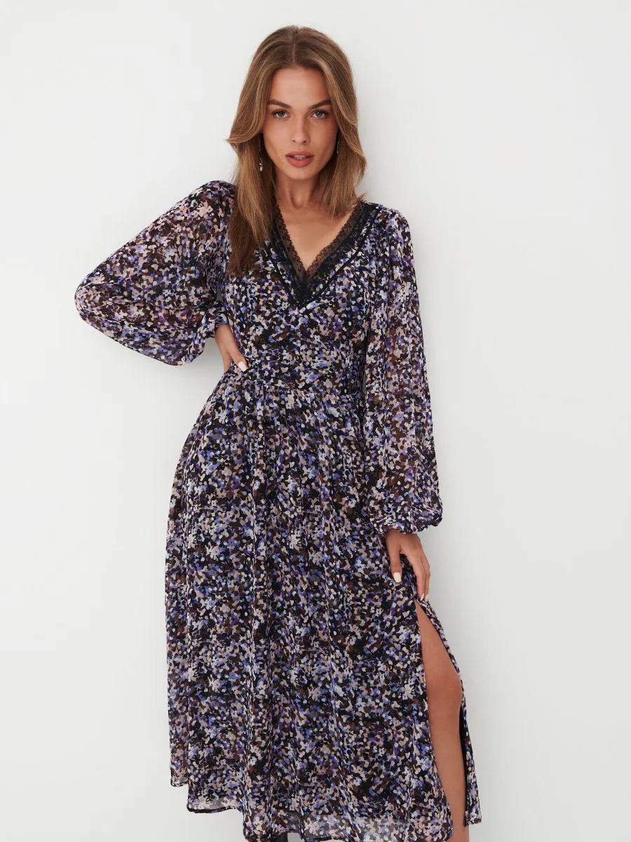 Rochie midi cu imprimeu