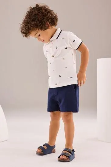 All Over Printed Polo Shirt And Shorts Set (3mths-7yrs)