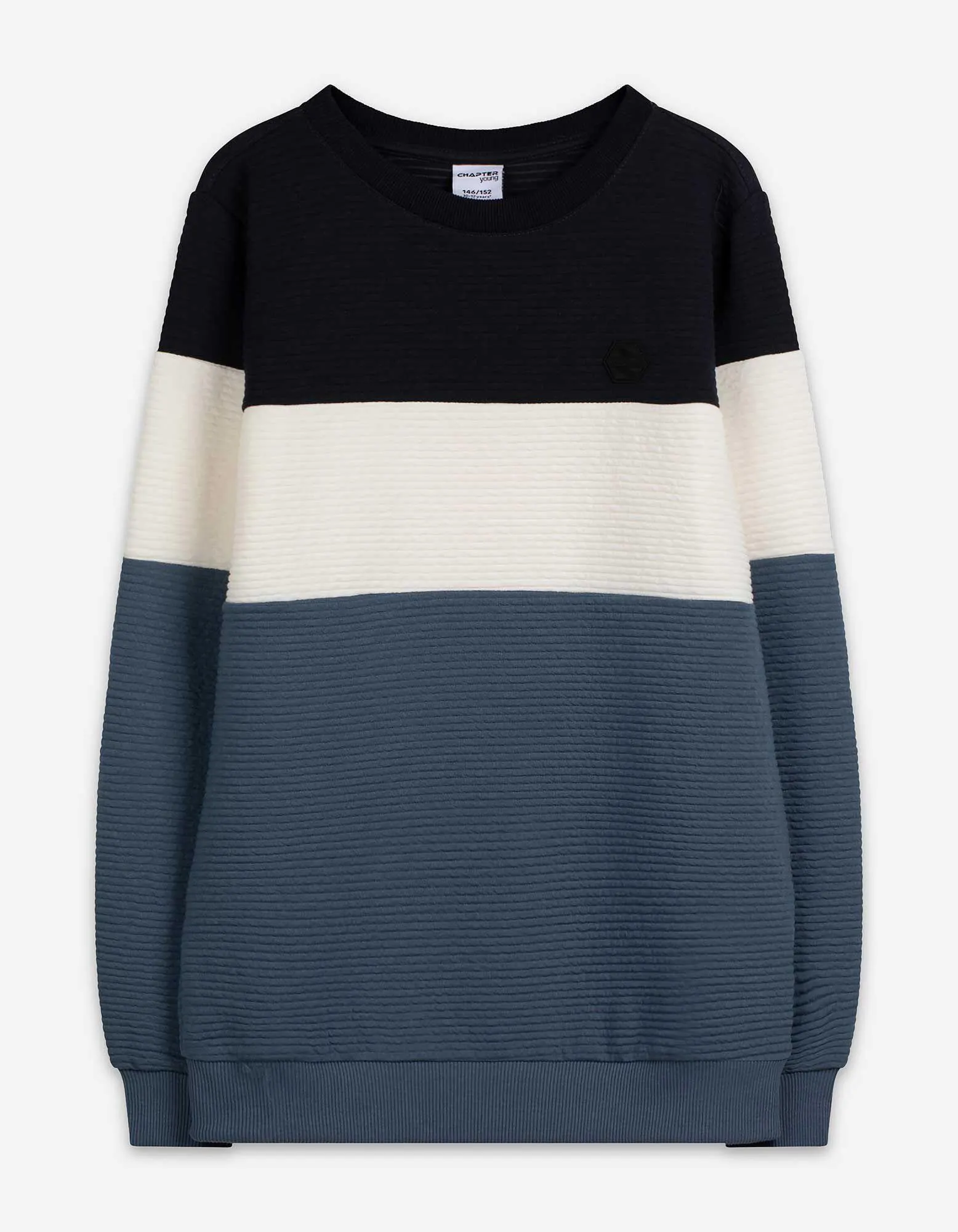 Mikina - Barevné pruhy - tmave modra