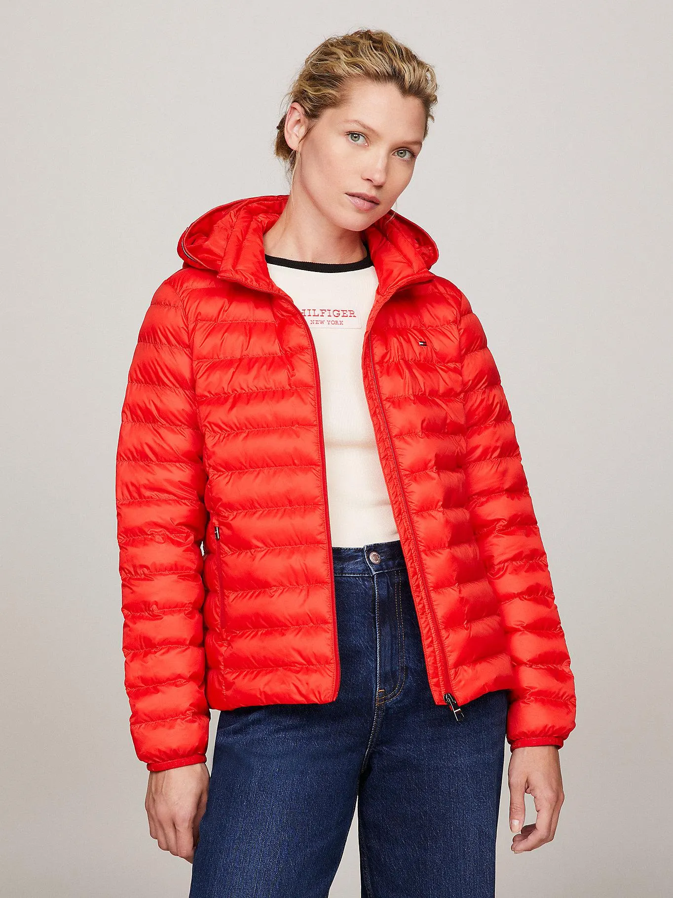 Global Stripe Lightweight Padded Jacket