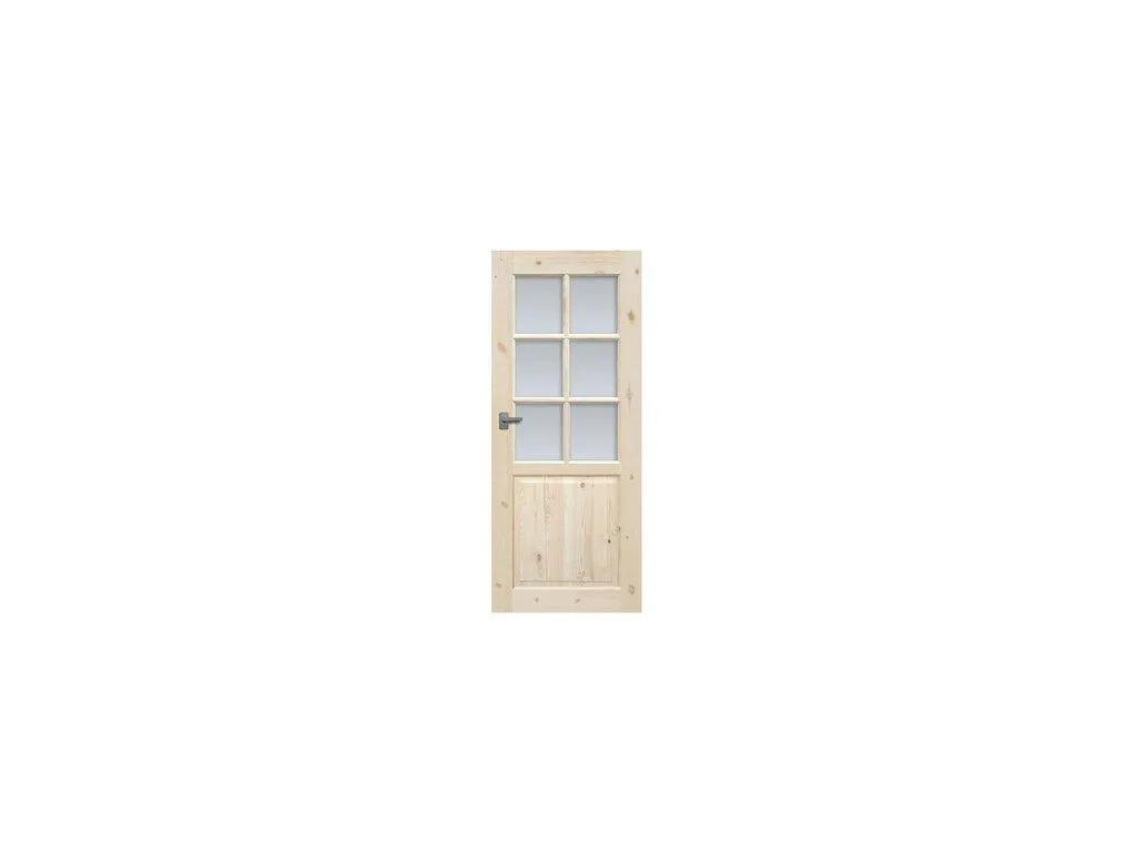 Interiérové dveře LUGANO Masiv - sklo 6S - 90 cm / tvrzené sklo