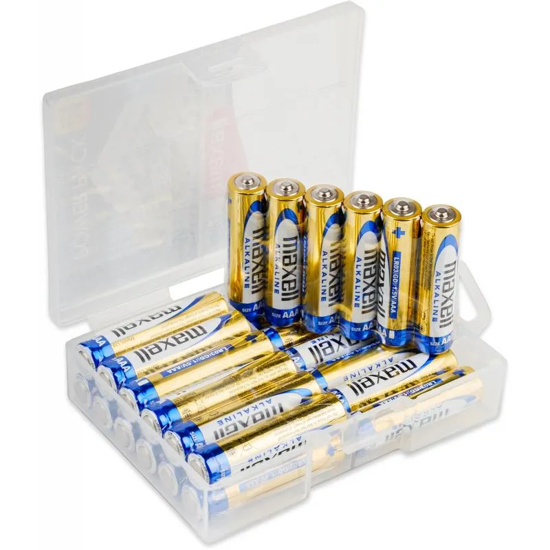 24x AAA baterie Maxell, LR03, alkalická v boxu