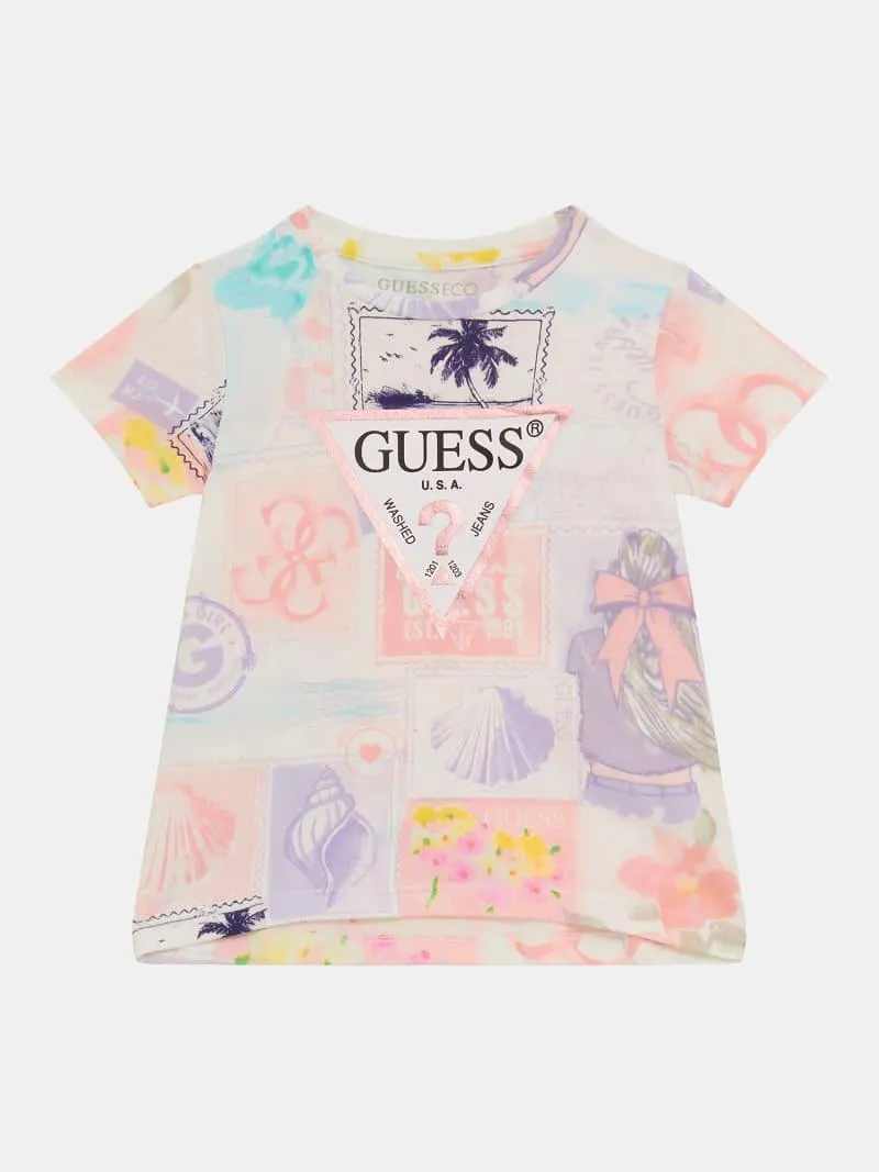 Camiseta elástica con estampado integral