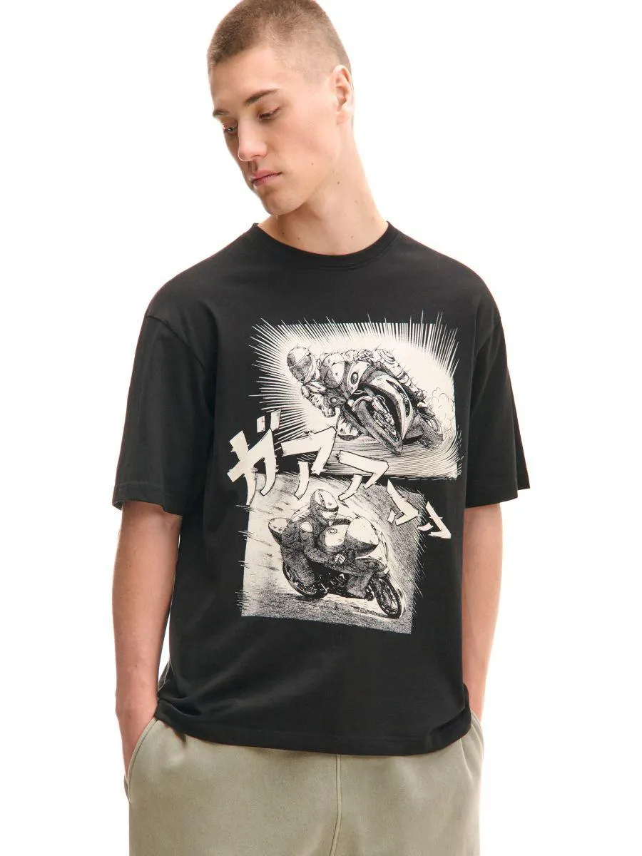 Černé tričko s potiskem