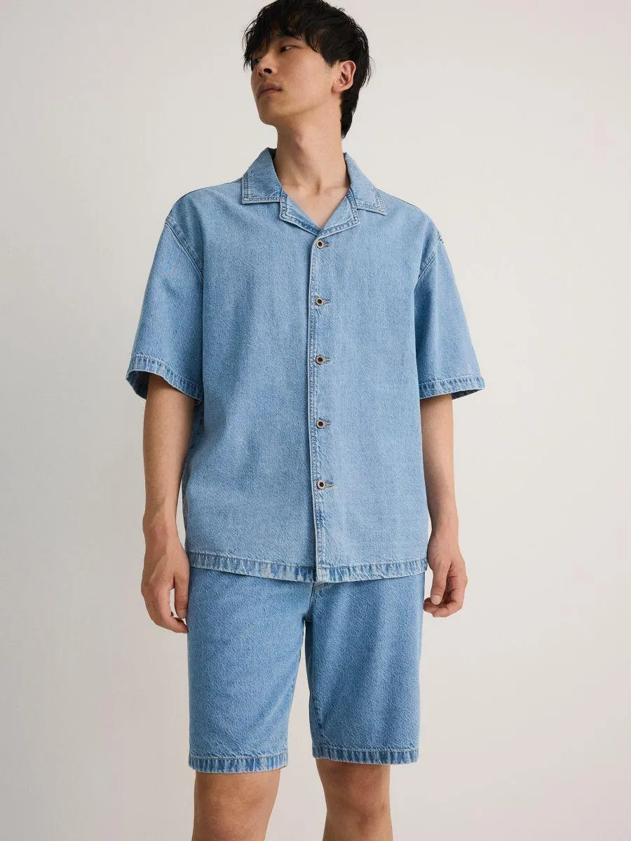 Džínové šortky s lyocellem