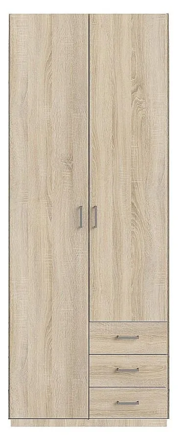 Skříň NEPTUN (M) 2D šatní, 100cm dub sonoma