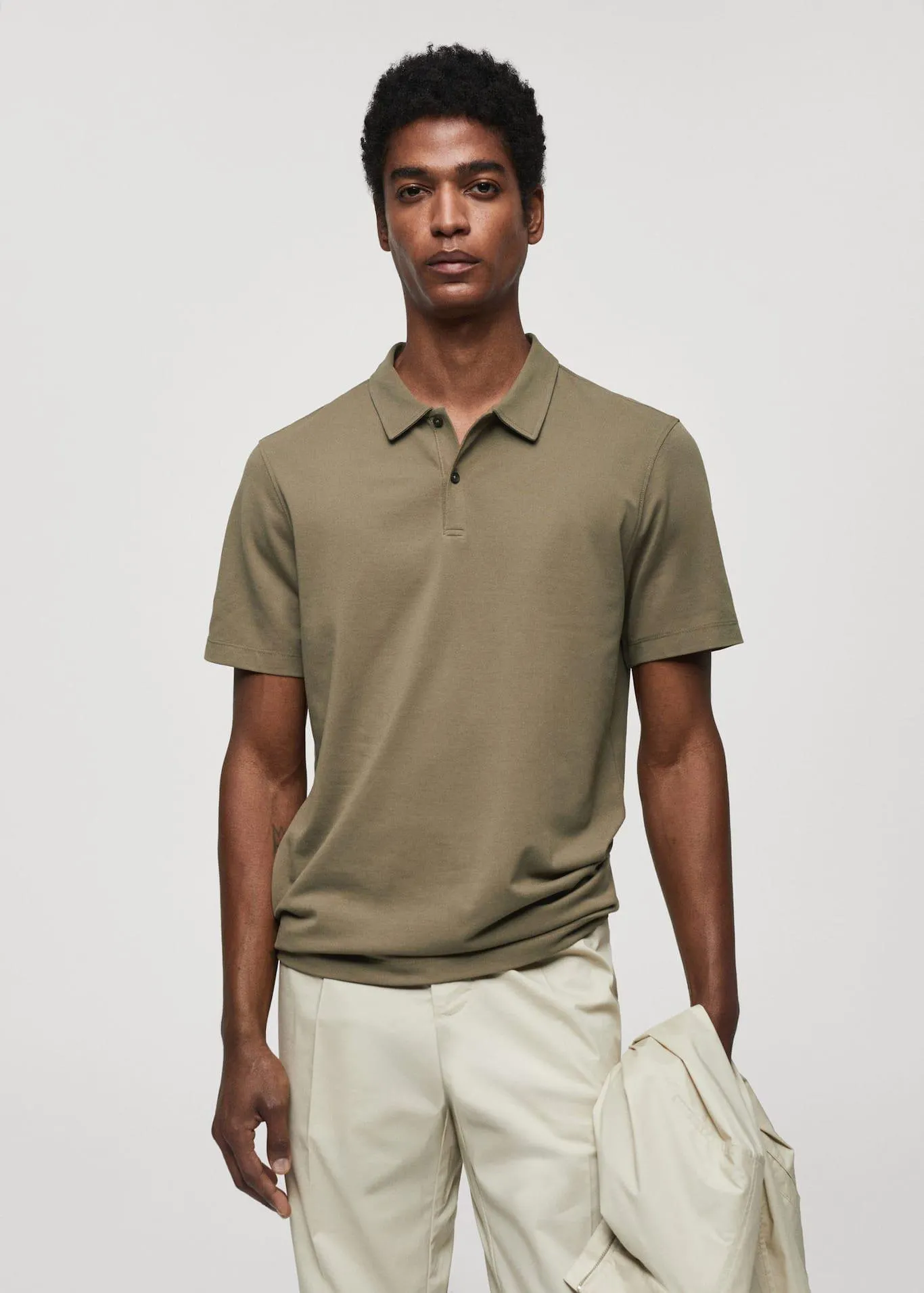 Polo slim fit algodón textura