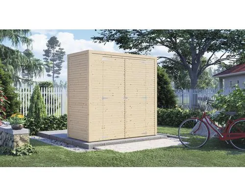 Dřevěný zahradní domek Bertilo Cubico 1 Fineline 207 x 103 cm přírodní