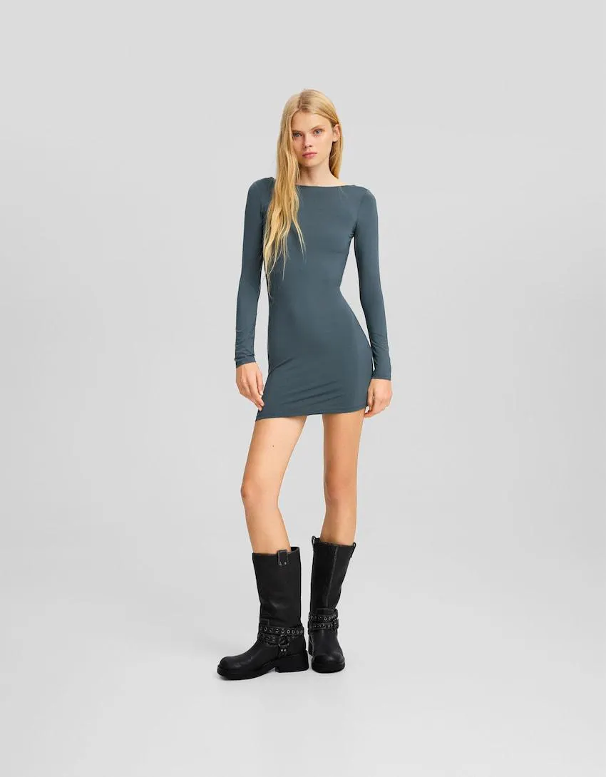 Mini šaty s dlouhými rukávy