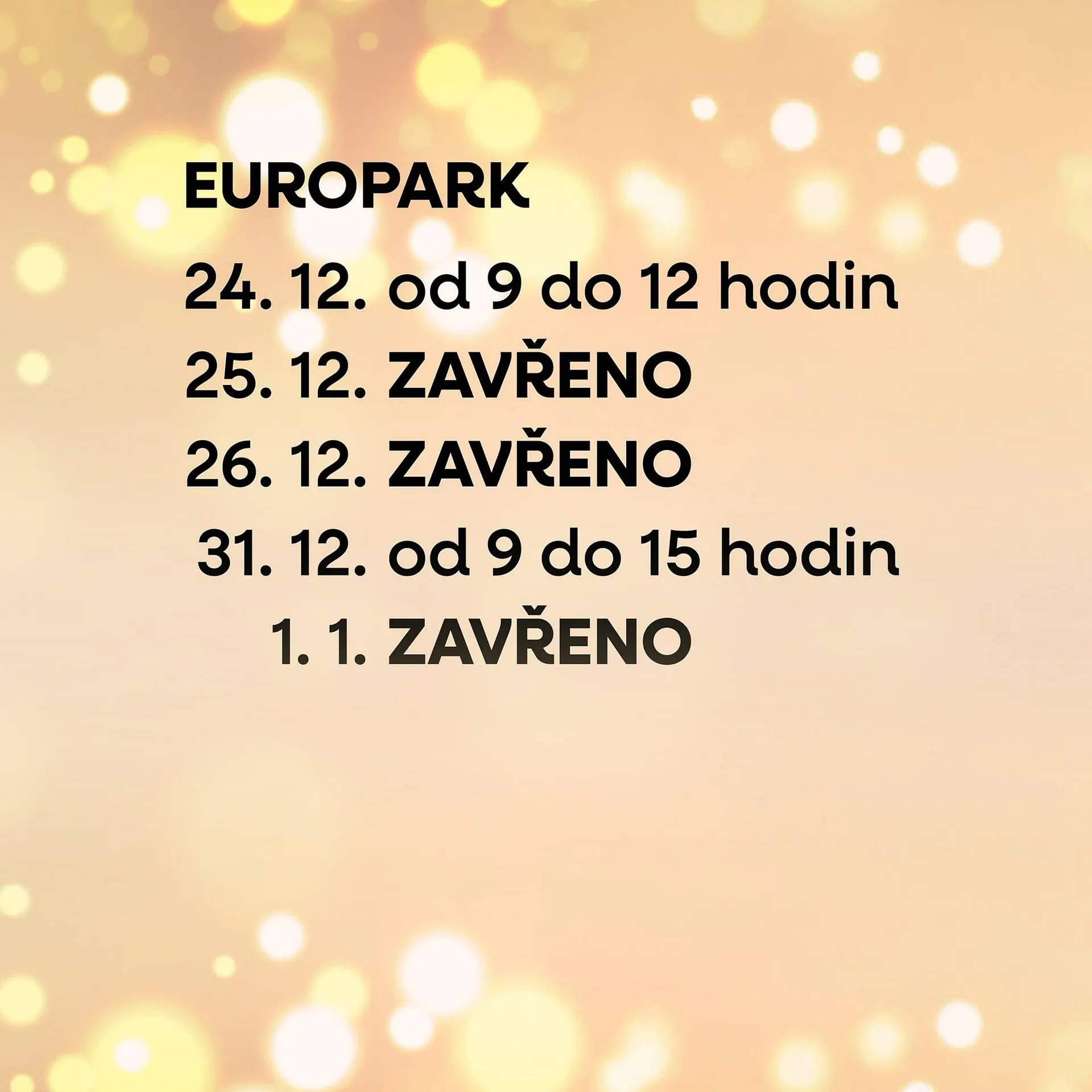 Europark leták - 25. prosince 1. ledna 2026 - Page 2