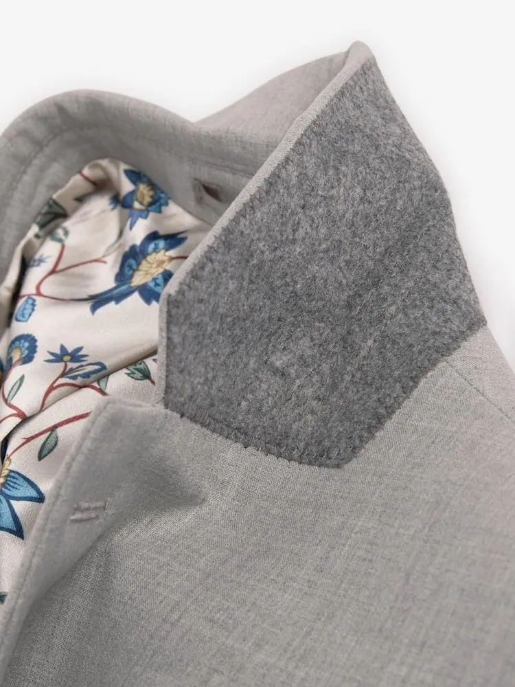 Světle šedá - Slim Fit - Strečové oblekové sako Motionflex