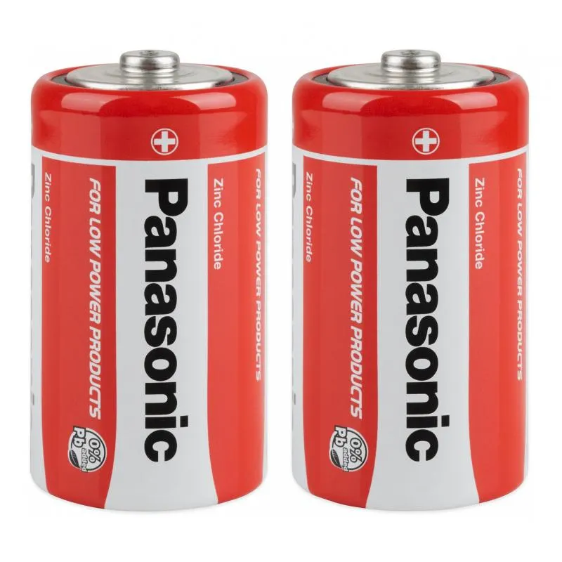 2x baterie Panasonic R14 C zinkové