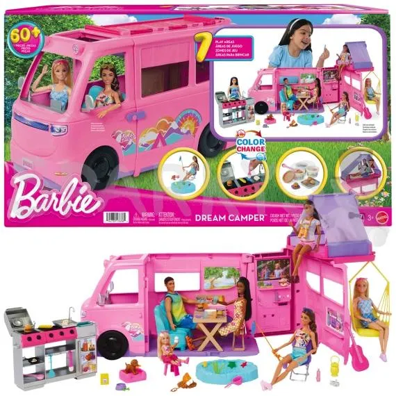 Barbie Karavan snů, stan, houpačka, gril a doplňky