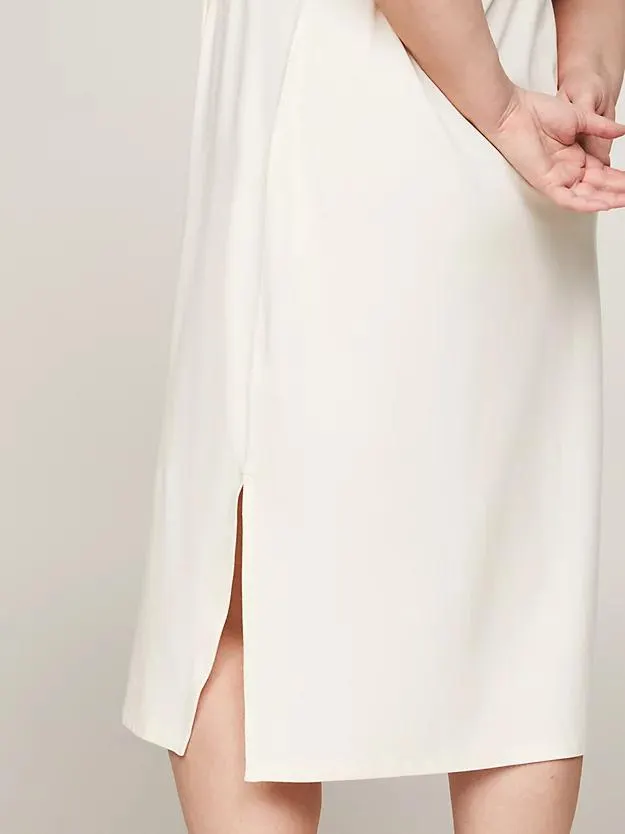 Curve Midi-Polokleid mit knopfloser Leiste