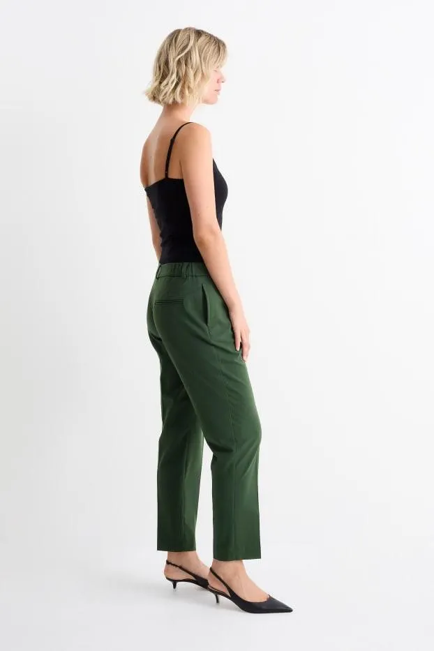 Business kalhoty - mid waist - cigarette fit