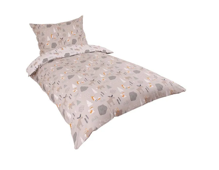 Povlečení bavlna Vánoční Zvířátka 140x200 cm a 70x90 cm
