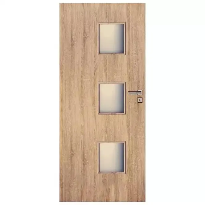 Interiérové dveře Trio 3*3 70L dub sonoma