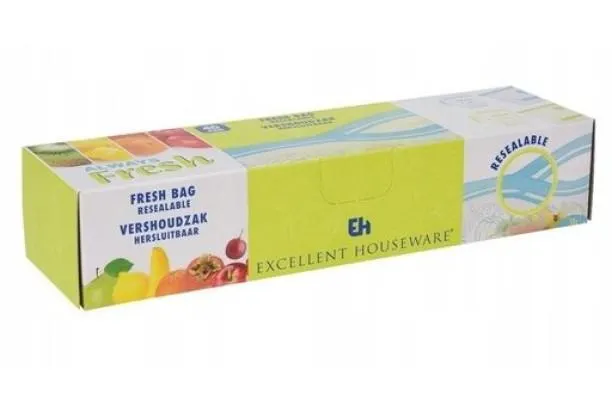 Sáčky na potraviny se zipem sada 40 ks, modrá/žlutá