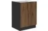 Dolní kuchyňská skříňka Monza, 60 cm, ořech/černá
