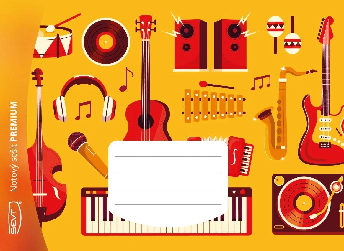 SEVT Notový sešit Premium, A5 8 l.