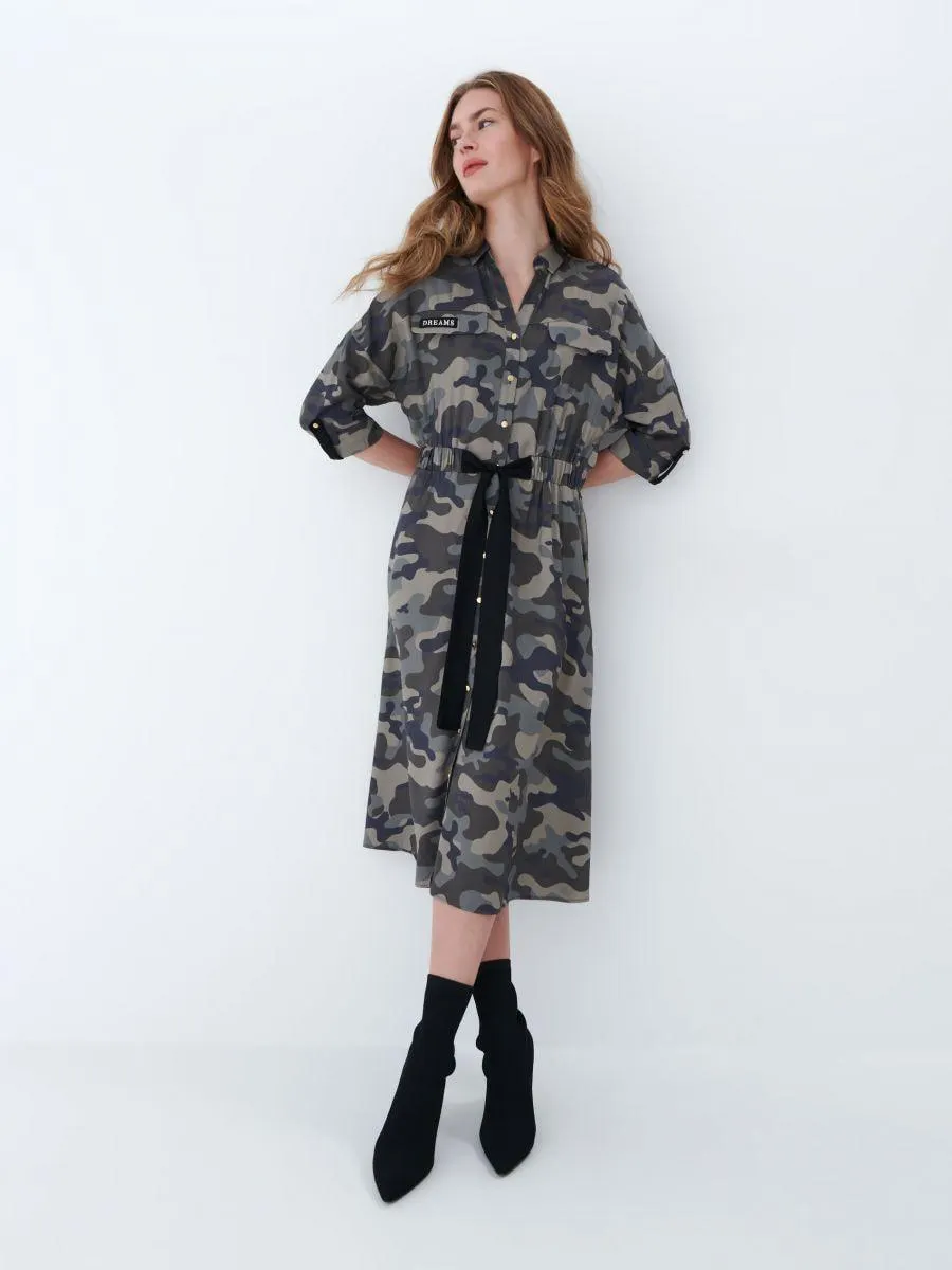 Košilové midi šaty