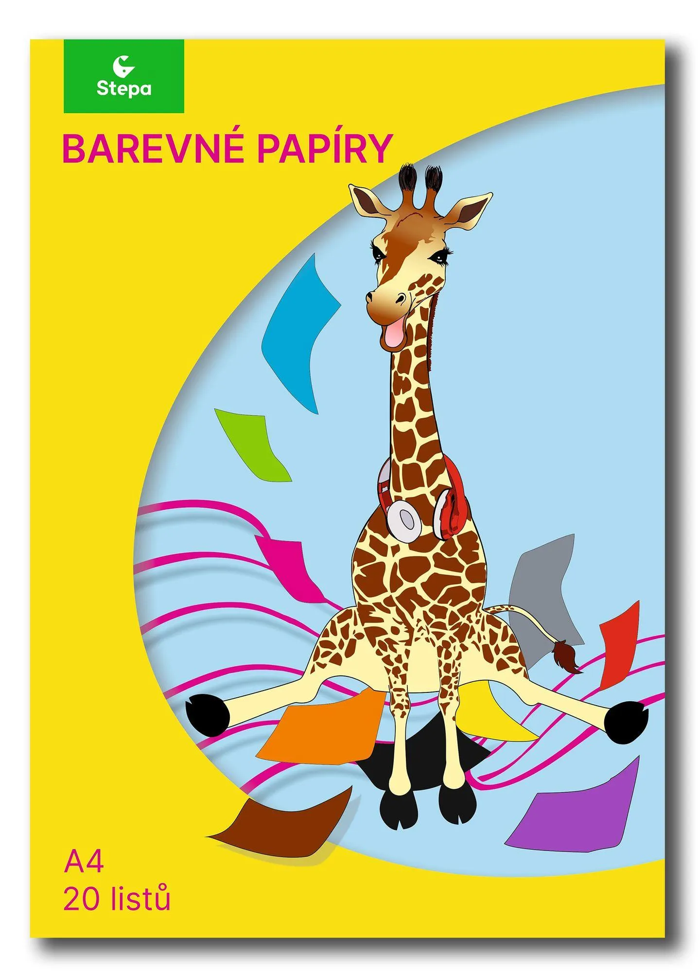 Barevné papíry A4, 80 g - 20 listů