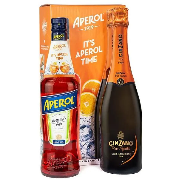 Aperol 07l 11%+Cinzano ToSpritz 0,75 (dárkové balení)