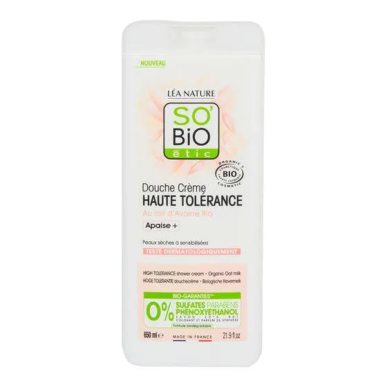 Krém sprchový HAUTE TOLÉRANCE s ovesným mlékem 650 ml BIO SO’BiO étic