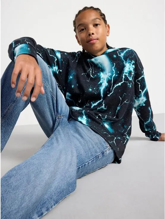 Mikina s kapucí a potiskem