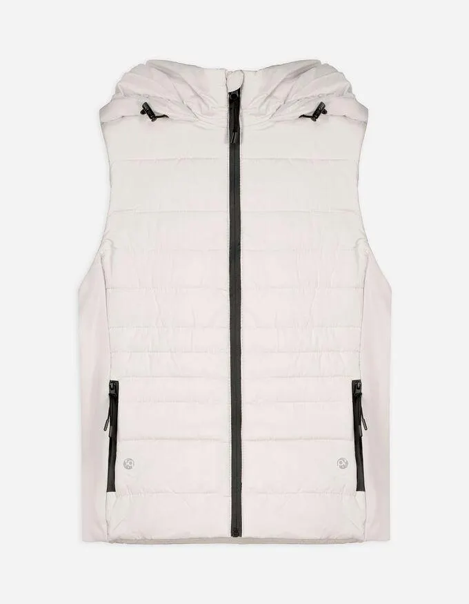 Prošívaná vesta - Prošívané švy - béžová