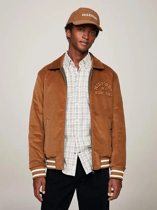 TH Warm Reversible Corduroy Varsity Jacket