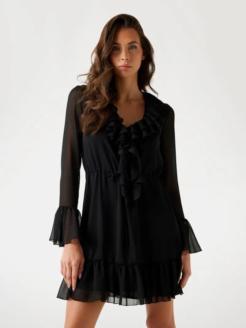 Vestido mini con volantes