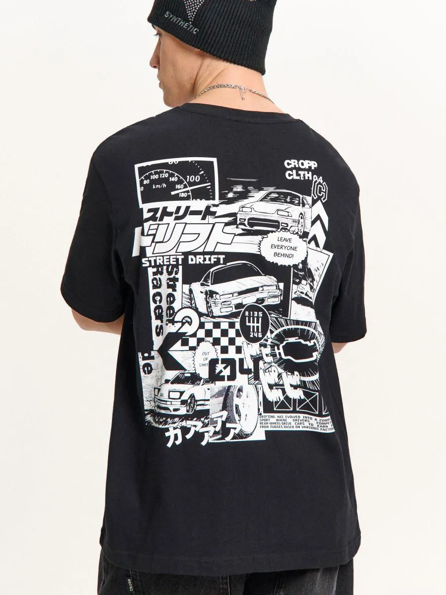 Černé tričko s potiskem